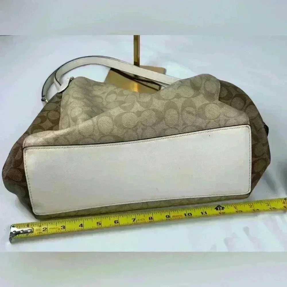 Coach Hallie Shoulder Bag In Signature Canvas - Picture 9 of 13